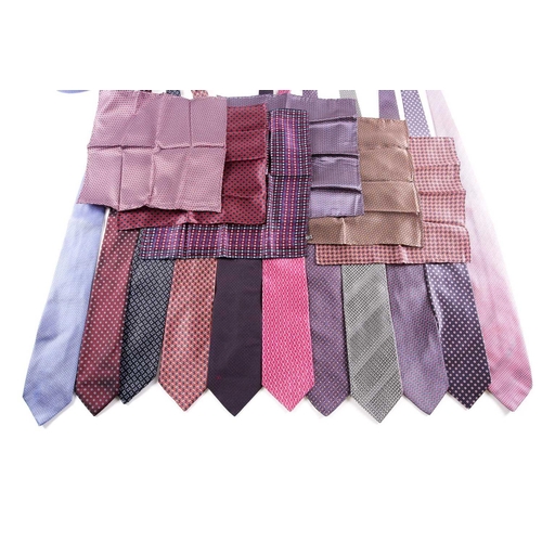335 - A group of eleven various silk ties, including designs by Lanvin, Brioni, and Dupont, and four silk ... 