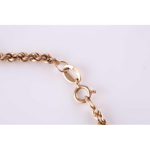 97 - A 9ct yellow gold and morganite pendant, set with four mixed oval-cut morganites with chequerboard f... 