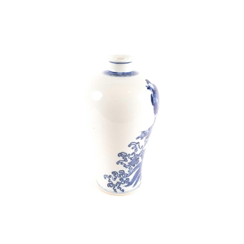 284 - A Chinese porcelain meiping graduation vase, a scroll band to the shoulder above a scholar holding a... 