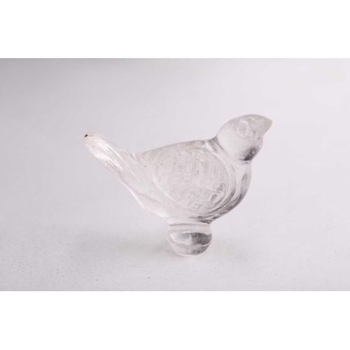 358 - An Indo Persian rock crystal figure of a bird, 3.6cm