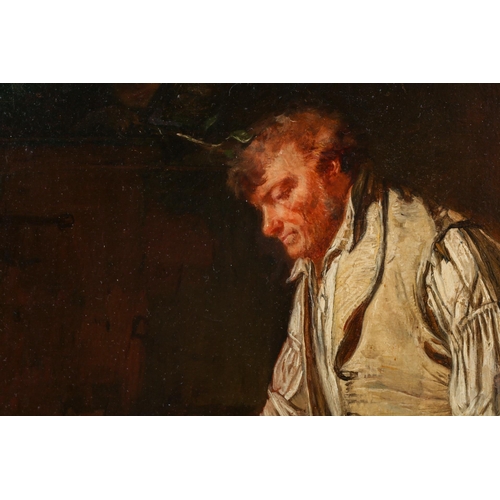 18 - John Ritchie (1828-1905), 'The Sleeping Livery Man', oil on panel, monogrammed to lower right corner... 