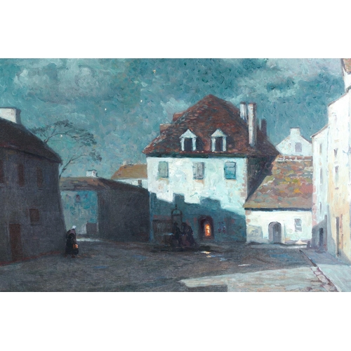 24 - Aleksei Vaslievich Hanzen (1876-1937) Russian, 'The Village at Conques', oil on canvas, signed lower... 