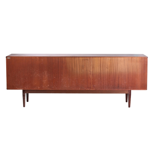 258 - A rosewood sideboard, late 1960s, designed by Johannes Anderson for Christian Linneberg, with slidin... 