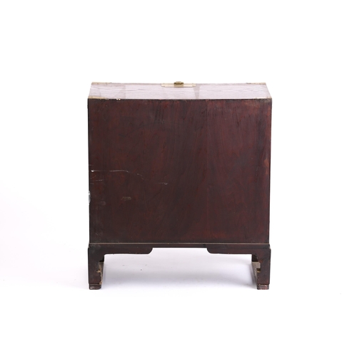 262 - A Korean elm Bandaji type cabinet/ box, early 20th- century, with decorative applied brass handles, ... 