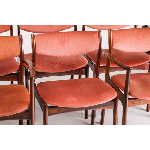 273 - A set of six 1970s rosewood dining chairs, approx. 47 cm wide x 80 cm high, accompanied by CITES Cer... 