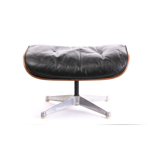 277 - A Charles Eames Ottoman for Herman Miller manufactured by Hille of London Ltd. With black buttoned l... 