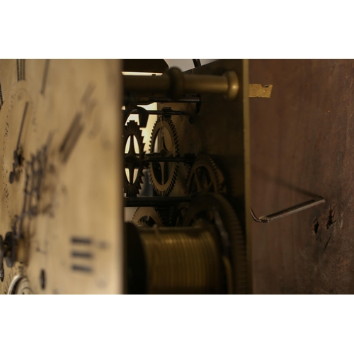 329 - Samuel Elford, a George III oak cased 8-day longcase clock with a silvered and engraved broken arch ... 