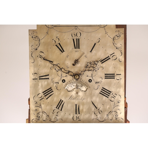 329 - Samuel Elford, a George III oak cased 8-day longcase clock with a silvered and engraved broken arch ... 