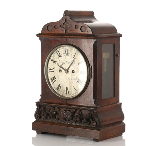 331 - Cooke Kelvey of London and Calcutta, a 19th-century twin fusee bracket clock, chiming the hours on a... 