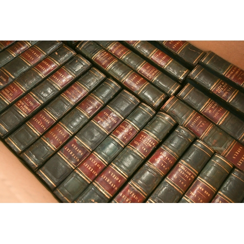 350 - Scott, Sir Walter: Waverley Novels, 48 vols. Eng. frontis & titles, 12mo, half green calf, Cadell & ... 