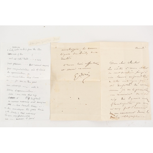 353 - Gustave Dore, a signed handwritten letter thanking a recipient only referred to as 