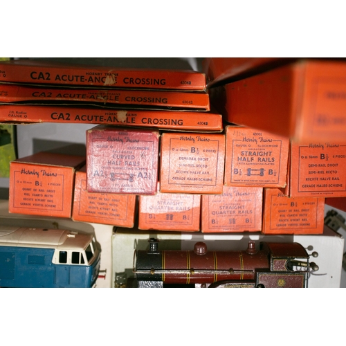 367 - A large quantity of model railway items, some boxed, to include Hornby Series, comprising engines, r... 