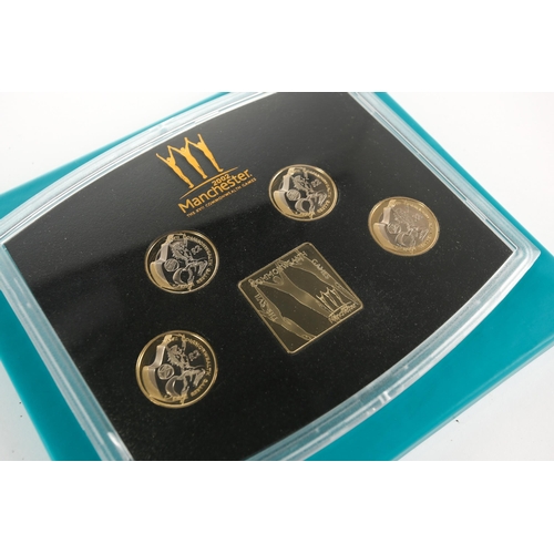 386 - A rare Royal Mint 2002 Manchester The XVII Commonwealth Games commemorative proof coin set, 'Commonw... 