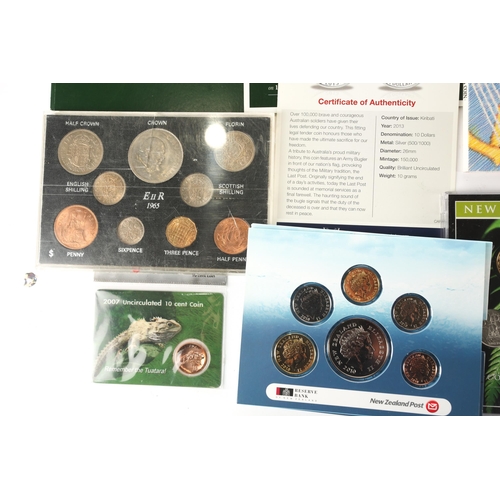 387 - A collection of uncirculated QEII £2, £1, 50p and other commemorative coins, to include Europe 1998 ... 