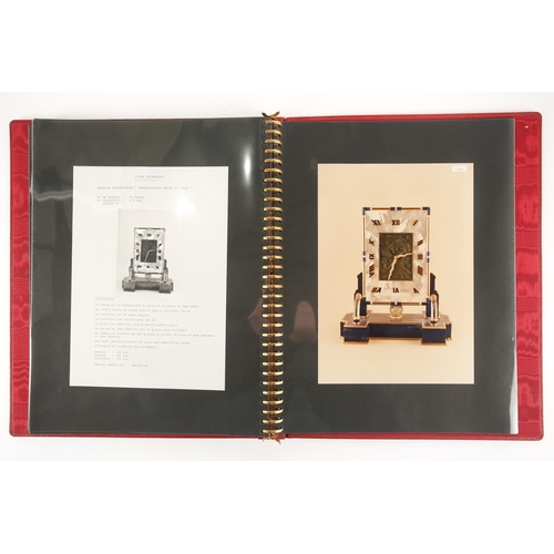 478 - Cartier: a rare salesperson's catalogue, (c.1980s), red leather bound and containing seventeen large... 