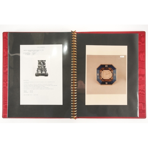 478 - Cartier: a rare salesperson's catalogue, (c.1980s), red leather bound and containing seventeen large... 