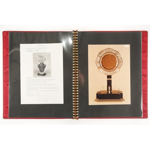 478 - Cartier: a rare salesperson's catalogue, (c.1980s), red leather bound and containing seventeen large... 