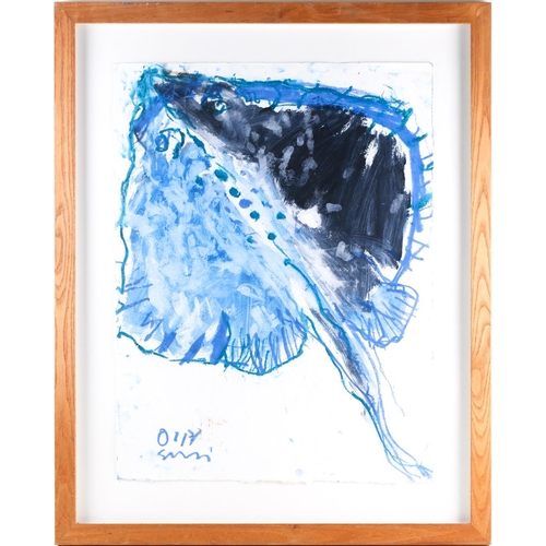 50 - † Olly & Suzi (contemporary), a study of a ray, mixed media on paper, signed to lower left corner, 6... 