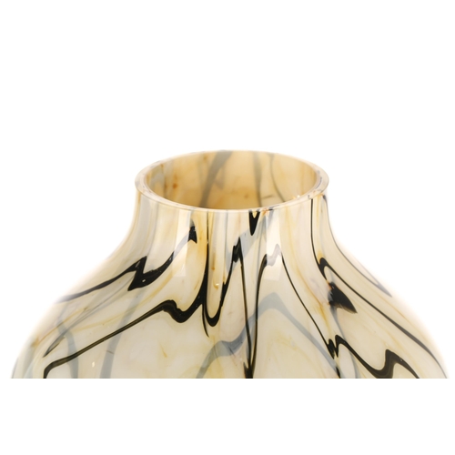 544 - A large and impressive art glass vase, of inverted baluster form, 21st century, with abstract design... 