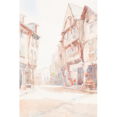 56 - A. Bruce (19th/20th century), a Continental street, watercolour, signed and dated 1905, 50.5 cm x 33... 