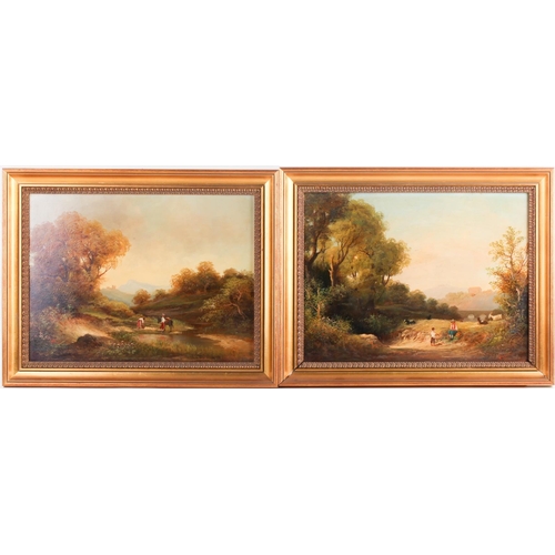 59 - Peter Negyesi (b.1920), two rural landscapes, oils on board, signed, 29.3 cm x 39 cm in gilt frames.... 