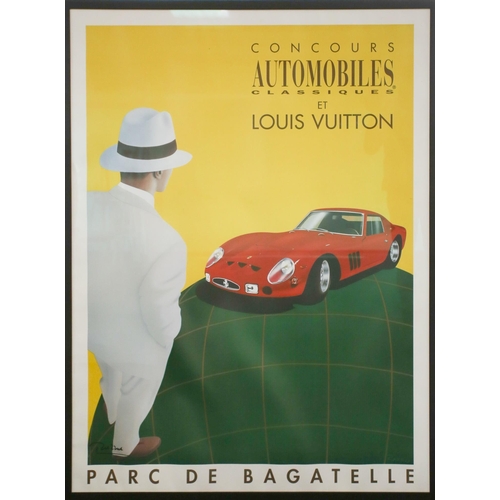 80 - A large 20th century Louis Vuitton advertising poster, designed by Razzia, 'Concours Automobiles Cla... 