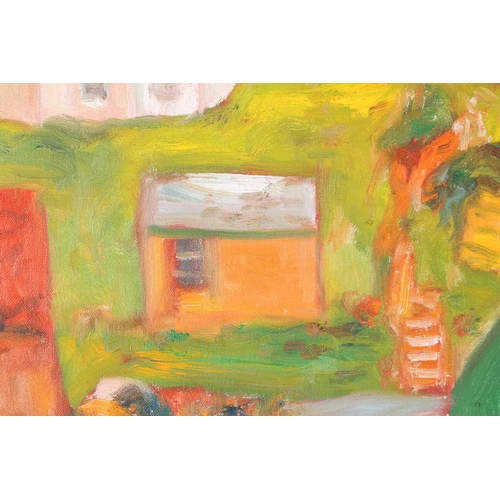 1 - † John Bellany (1942-2013), Houses, acrylic on canvas, signed to lower right corner, 61 cm x 76 cm.P... 