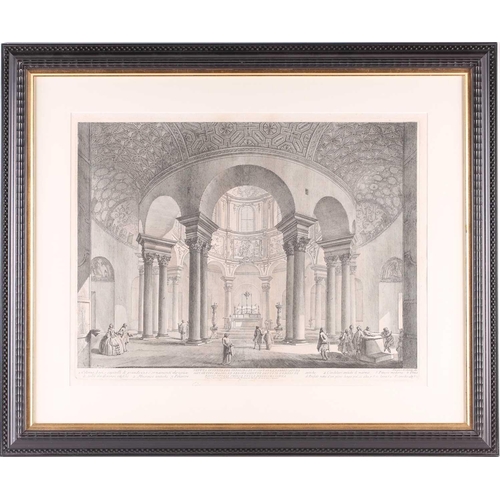 111 - After Giovanni Battista Piranesi (1720-1778), two etchings, 'Veduta del Tempio di Antonio e Faustina... 