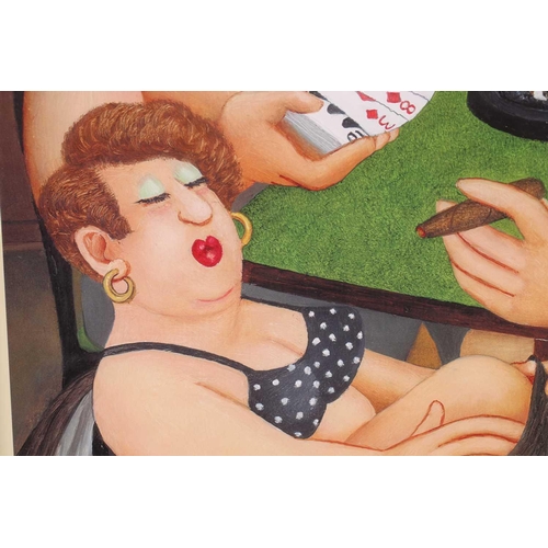 121 - † Beryl Cook (1926-2008), 'Strip Poker', limited edition signed lithograph, numbered 79/650 with cer... 