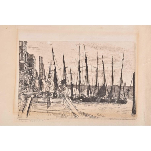 124 - James Abbott McNeill Whistler RBA (1834-1903), 'Billingsgate', drypoint etching, signed and dated 18... 