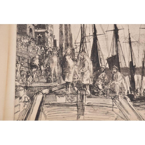 124 - James Abbott McNeill Whistler RBA (1834-1903), 'Billingsgate', drypoint etching, signed and dated 18... 