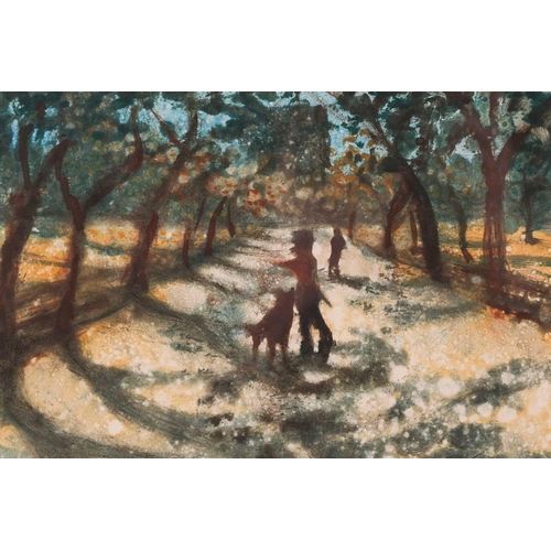 125 - † Bill Jacklin (b.1943) 'Literature Walk I’ 2001, signed monotype, 19.5 cm x 24.5 cm framed and glaz... 