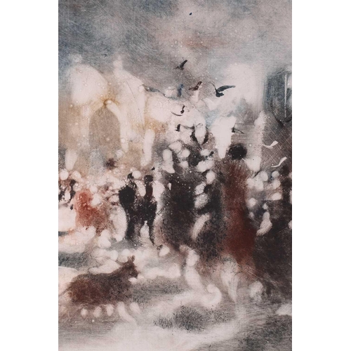 136 - Bill Jacklin (b.1943) ‘Avenimento Del Quadranto V’, pencil signed monotype, 49.5 cm x 34.5 cm with m... 