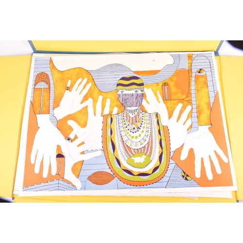 137 - Martin Weiner (b.1913), 'The Hands of the People who are Building Israel', a folio of six prints, ea... 