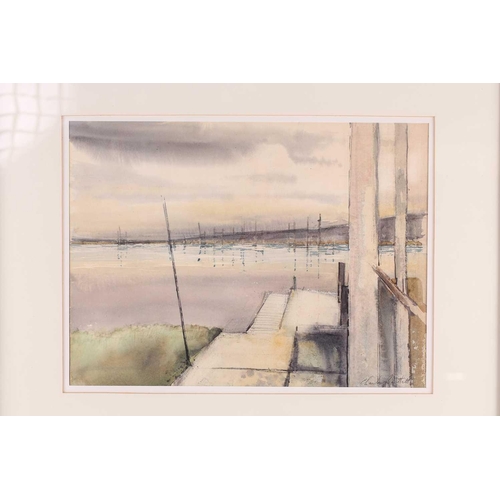 20 - Charles Bartlett (1921 - 2014) 'The Slipway', signed in pencil, watercolour, 32.5cm x 44cmFramed and... 