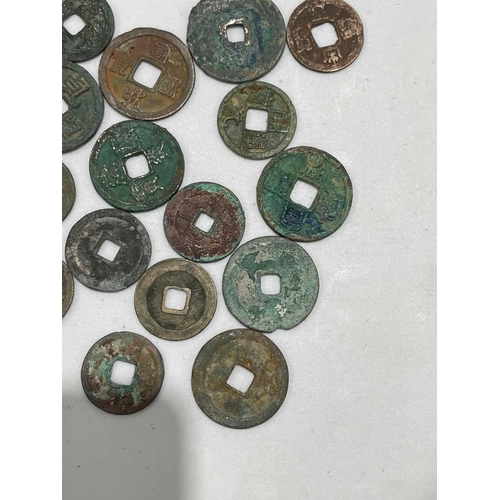 220 - A collection of fifty Chinese Tang - Song dynasty coins, 22mm - 41mm