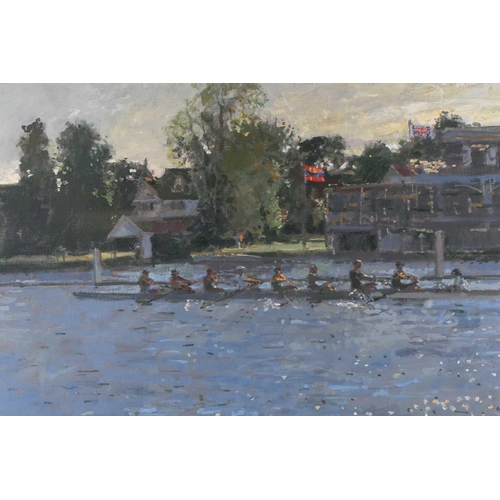 3 - Tom Coates (1941), a view of the Regatta at Henley on Thames, oil on canvas, artist monogram TJC to ... 