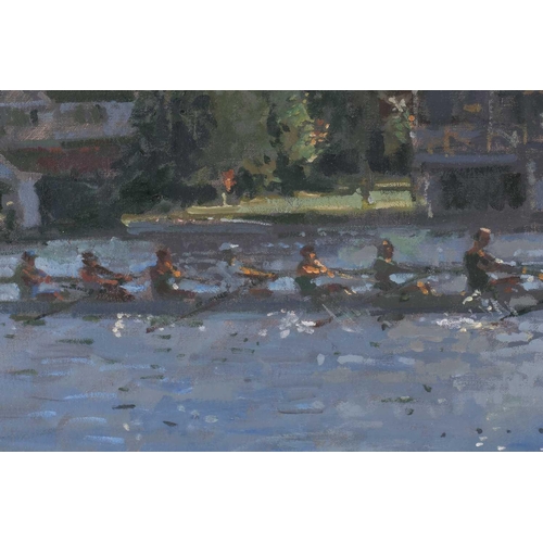 3 - Tom Coates (1941), a view of the Regatta at Henley on Thames, oil on canvas, artist monogram TJC to ... 