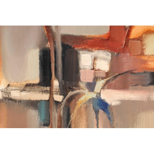 35 - Harrison (20th century), abstract study, signed and dated '68, 48 cm x 57.5 cm in a wooden frame.