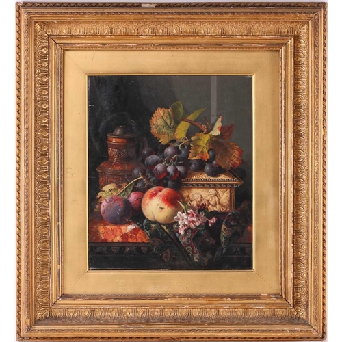 36 - Ellen Ladell (1853-1928) British, a still life study of fruit, oil on canvas, signed to lower left c... 