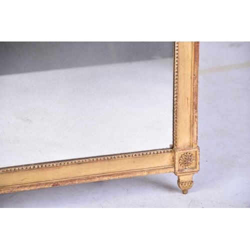 409 - A late 18th century probably Italian carved wood and gilt gesso wall mirror with pierced oakleaf and... 