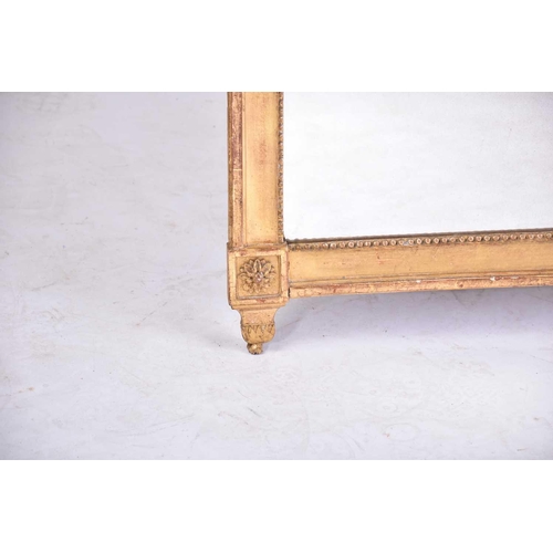 409 - A late 18th century probably Italian carved wood and gilt gesso wall mirror with pierced oakleaf and... 