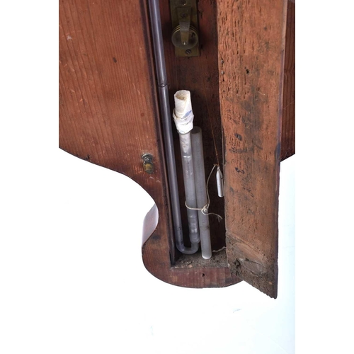 444 - An early 19th century, Catti & Co of London mercurial barometer, thermometer, the mahogany case with... 