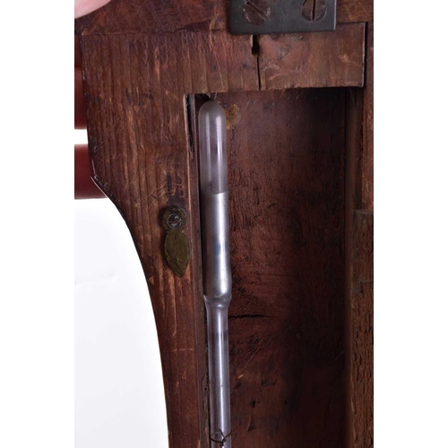 444 - An early 19th century, Catti & Co of London mercurial barometer, thermometer, the mahogany case with... 