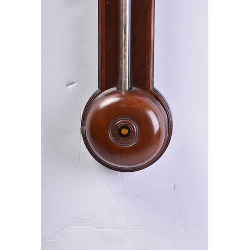 448 - An early 19th century F. Saltery (Salteri) & Co of Nottingham mercurial stick barometer, thermometer... 