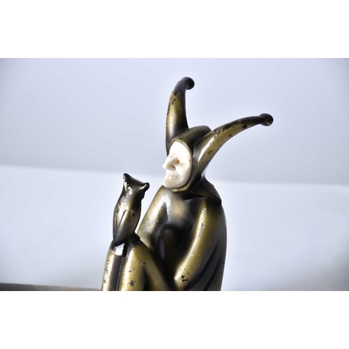 467 - Attributed to Roland Paris (1894 - 1945), a cold painted bronze and ivory figure, circa 1930, modell... 