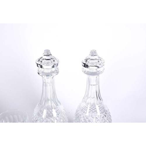 486 - A suite of seventy Waterford Crystal Colleen pattern drinking glasses and a pair of decanters, for e... 