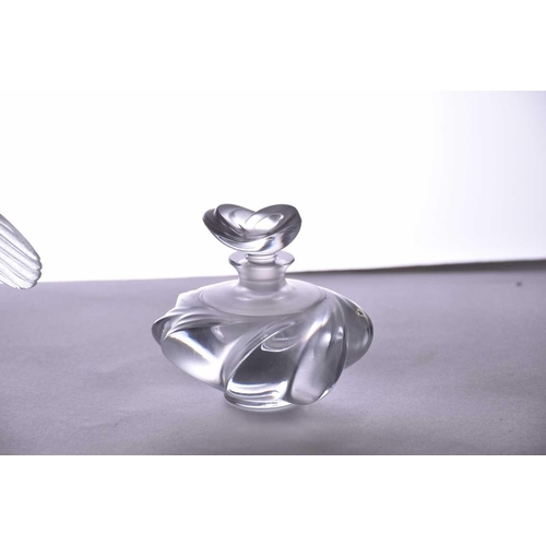 503 - Four items of contemporary Lalique glassware, consisting of an elephant paperweight, max height 15.5... 