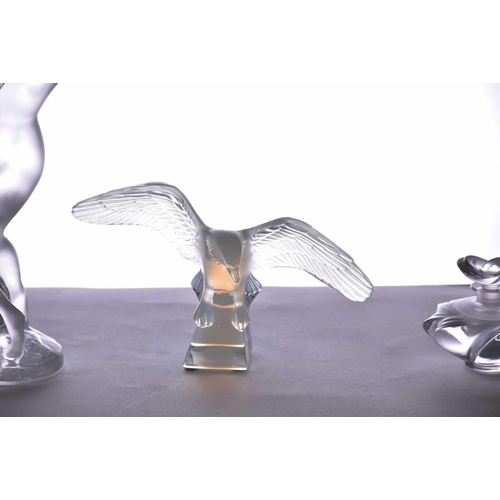 503 - Four items of contemporary Lalique glassware, consisting of an elephant paperweight, max height 15.5... 