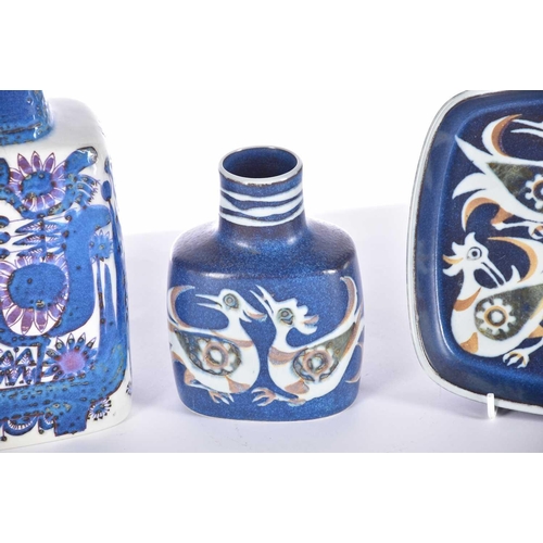 505 - Four pieces of Royal Copenhagen aluminia faience by Nils Thorsson, lot consists of two vases & two d... 